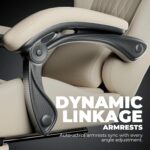 GTPLAYER ACE-PRO Music Gaming Chairs – Built-in Speakers, App Support & Bluetooth Control, Computer Game Chairs with Footrest for Adults, Ergonomic Reclining Silla, Linkage Armrest, Ivory - Image 6