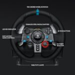 Logitech G29 Driving Force Racing Wheel and Floor Pedals, Real Force Feedback, Stainless Steel Paddle Shifters, Leather Steering Wheel Cover for PS5, PS4, PC, Mac - Black - Image 3