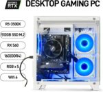 Prebuilt Gaming PC Desktop | Ryzen 5 6Cores 3.6G Up to 4.1G | RX 560 4G Graphics Card | 16G DDR4 RAM | 512G SSD | Wi-Fi 6 | Tower Computer White - Image 6