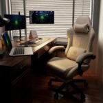 GTPLAYER ACE-PRO Music Gaming Chairs – Built-in Speakers, App Support & Bluetooth Control, Computer Game Chairs with Footrest for Adults, Ergonomic Reclining Silla, Linkage Armrest, Ivory - Image 3