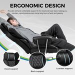 GTPLAYER Gaming Chair,Office Chair with Pocket Spring Lumbar Support, Ergonomic Comfortable Wide Office Desk Computer Chair with Outward Fixed Soft Armrests and Footrest (PU Leather, Black) - Image 6