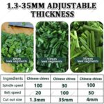 300kg/h Vegetable Chopper Electric Vegetable Cutter Kitchen Tools & Gadgets for Cutting Pepper, Chopped Green Onions,Coriander,Leeks,Shredded Ginger,Beans,Celery - Image 5