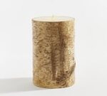 Flameless Birch Pillar Candles