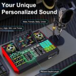 Podcast Microphone Bundle with Live Sound Board Audio Mixer, Podcast Equipment Bundle with 3.5mm Condenser Microphone(P15) for Pc/Phone Live Streaming Singing Gaming, Voice Changer, Denoise - Image 3