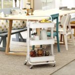 Kitchen Storage Rack Kitchen Storage Racks Parlor Bathroom Office Shelf Gadget Stainless Steel Holder Trolleys Food Clothes Sundry Organizer 3-Layer Storage Shelves (Color : Gold) (Black) - Image 5