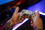 MODDEDZONE Custom Rapid Fire, Anti Recoil, Macros MODDED Wireless Controller for PS5 & PC - Unique Smart Mods for ps5 controller controlled by the APP. Best for FPS Games. Enhanced Gaming Experience (Gold Money) - Image 2