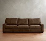 Turner Square Arm Leather Sofa (65"–104")