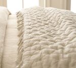 Belgian Flax Linen Ruffle Tufted Quilt - Image 6