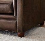 Chesterfield Roll Arm Leather Sofa (65"–96") - Image 6