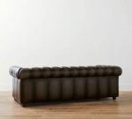 Chesterfield Roll Arm Leather Sofa (65"–96") - Image 3