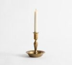 Chris Loves Julia Brass Candlestick With Bowl - Image 4