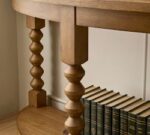 Chris Loves Julia Stacked Ball Demilune Console Table (50") - Image 6