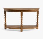 Chris Loves Julia Stacked Ball Demilune Console Table (50") - Image 5