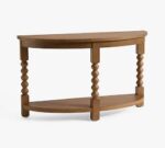 Chris Loves Julia Stacked Ball Demilune Console Table (50") - Image 4