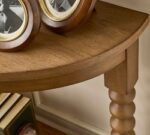 Chris Loves Julia Stacked Ball Demilune Console Table (50") - Image 7