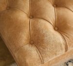 Edgewood Tufted Leather Ottoman - Image 4