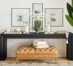 Edgewood Tufted Leather Ottoman - Image 5