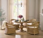 Heritage Farmhouse Pedestal Extendable Dining Table (56"-76") - Image 5