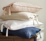 Pick-Stitch Handcrafted Cotton Linen Quilted Sham - Image 2