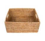 Tava Handwoven Rattan Rectangular Storage Basket - Image 3