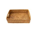 Tava Handwoven Rattan Rectangular Storage Basket - Image 2