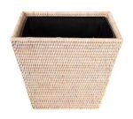 Tava Handwoven Rattan Tapered Waste Basket with Metal Insert - Image 6