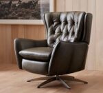 Wells Tufted Leather Swivel Recliner - Image 5