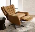 Wells Tufted Leather Swivel Recliner - Image 3