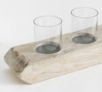 Wood Candle Holder Centerpiece - Image 4