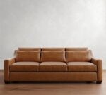 York Deep Slope Arm Leather Sofa (60"–95")