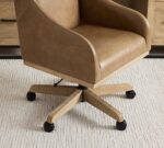 York Leather Swivel Desk Chair - Image 4